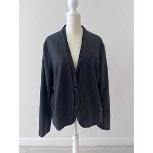 Simply Vera Vera Wang Charcoal / Black Wool Blend Blazer Women's XL